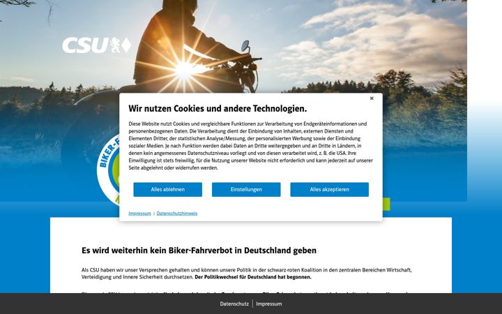 Screenshot di biker-fahrverbot-nein-danke.de