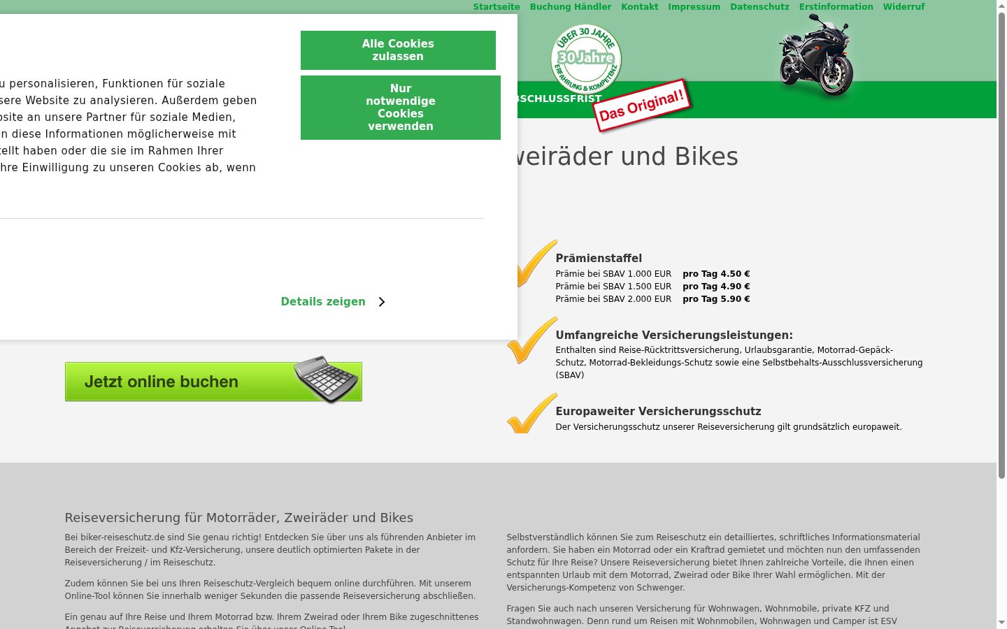 Screenshot tal-banner tal-kunsens muri qabel kwalunkwe interazzjoni
