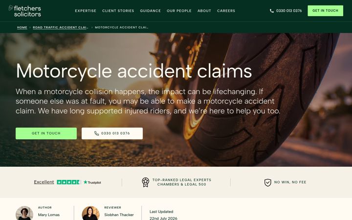 Screenshot of biker-sos.co.uk
