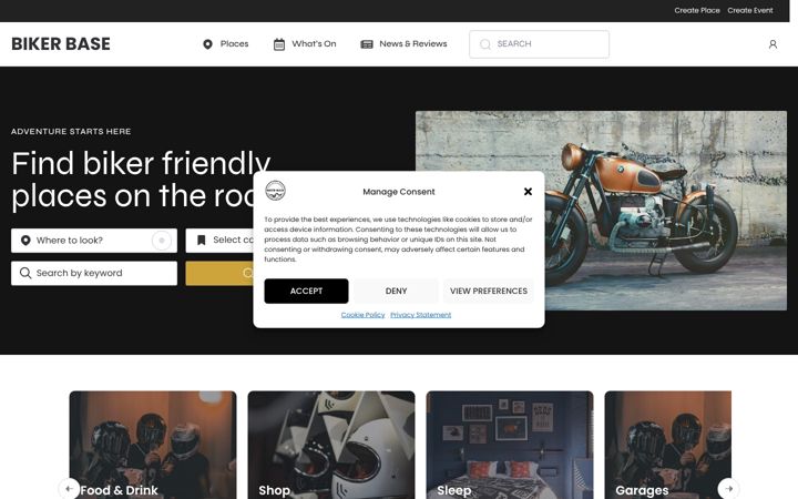 Screenshot von bikerbase.co.uk