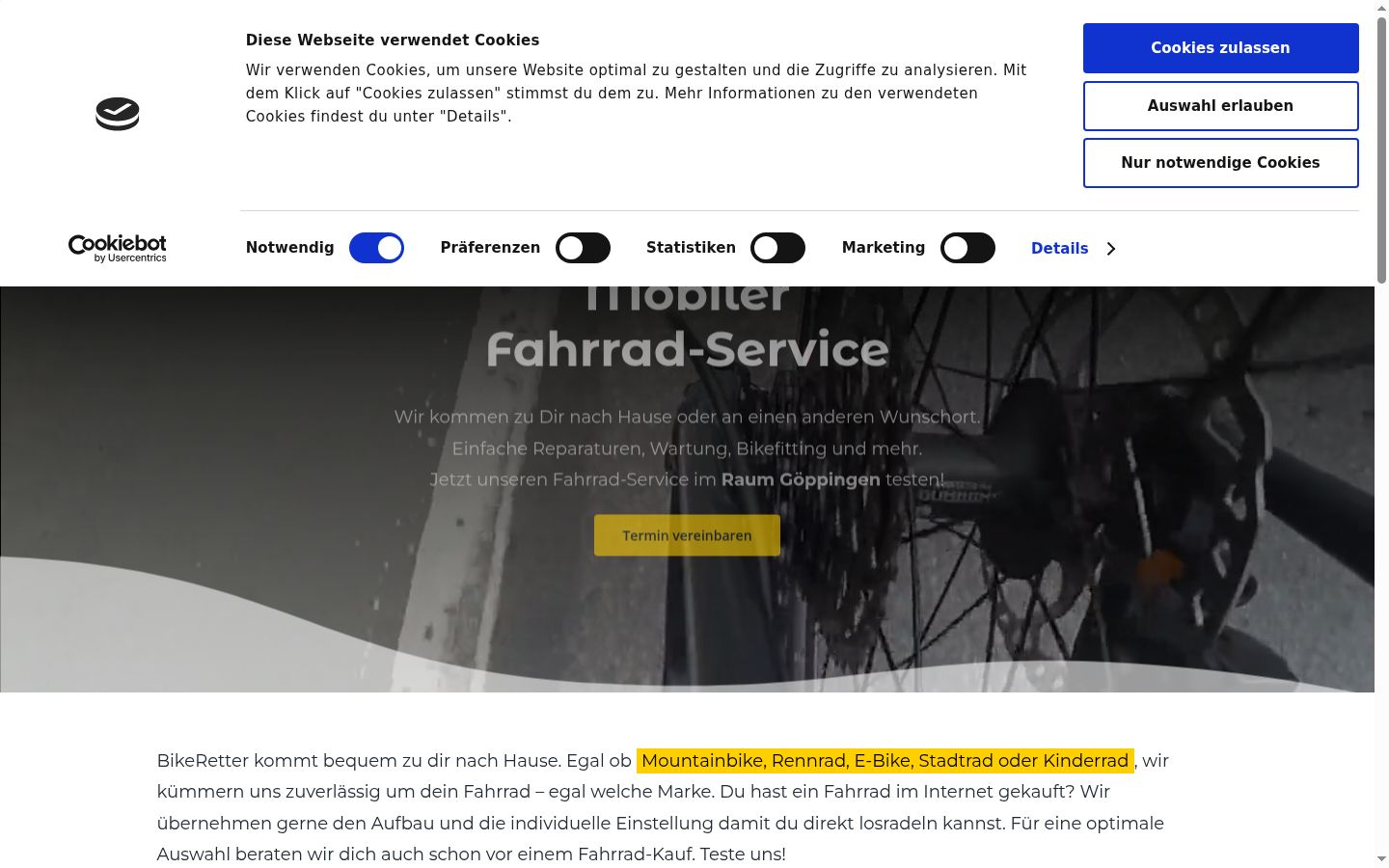 Screenshot tal-banner tal-kunsens muri qabel kwalunkwe interazzjoni