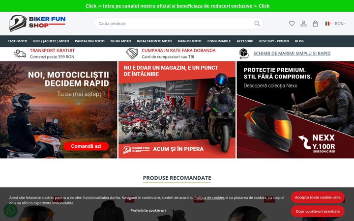 Screenshot of bikerfunshop.ro