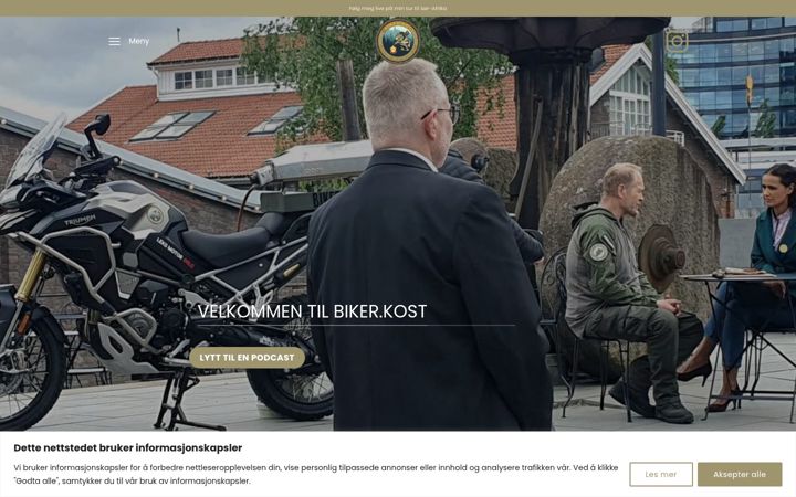 Screenshot του bikerkost.no