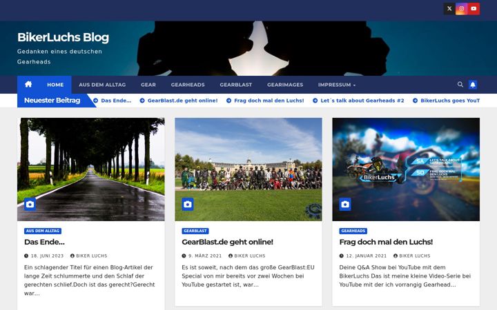 Screenshot of bikerluchs.de