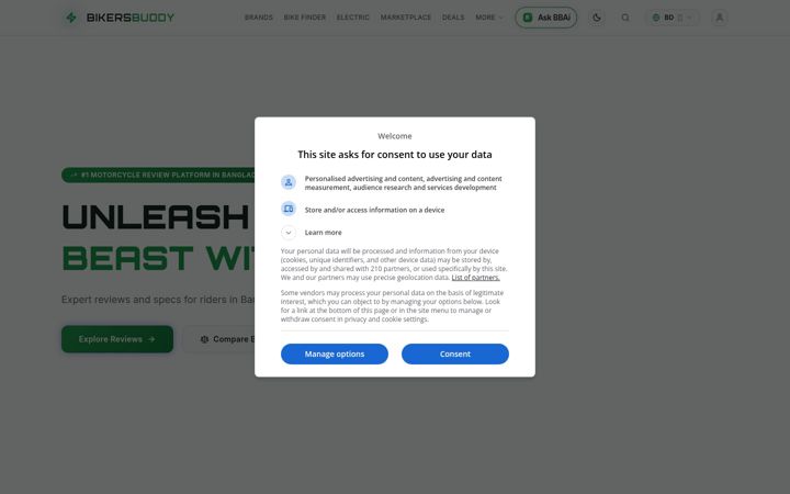 Screenshot of bikersbuddy.com