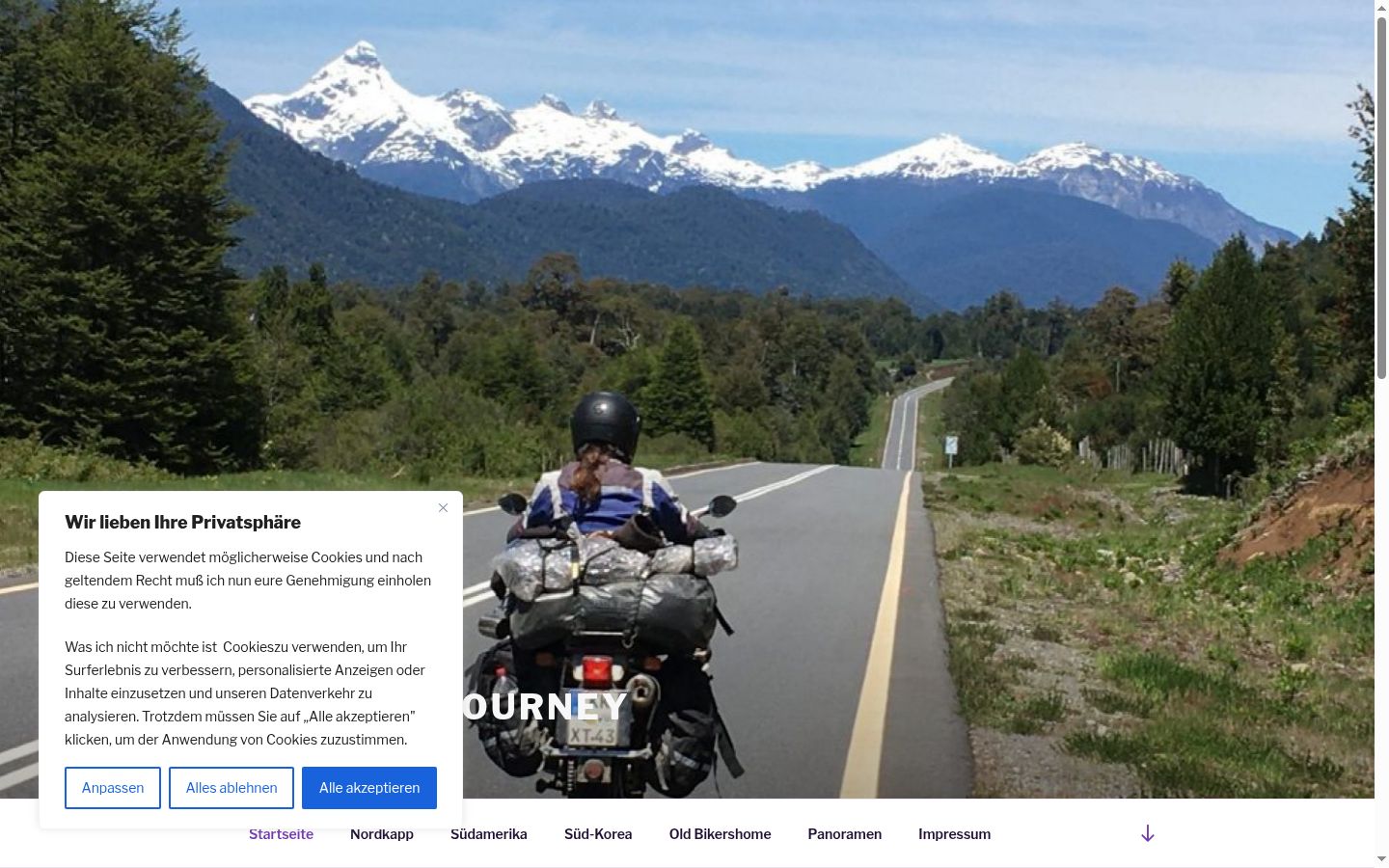 Screenshot of the consent banner shown before any interaction