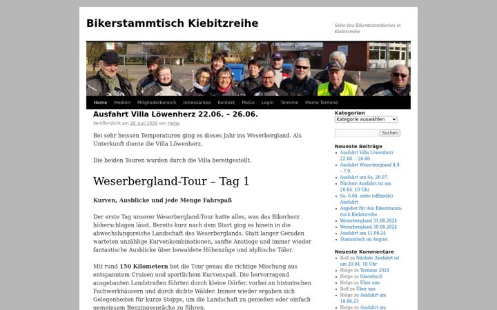 Screenshot of bikerstammtisch-kiebitzreihe.de