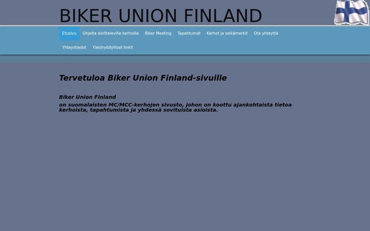 Screenshot of bikerunion.fi