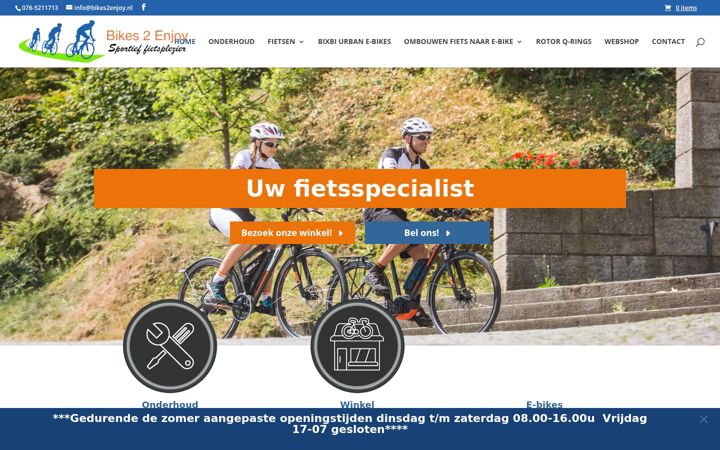 Screenshot of bikes2enjoy.nl