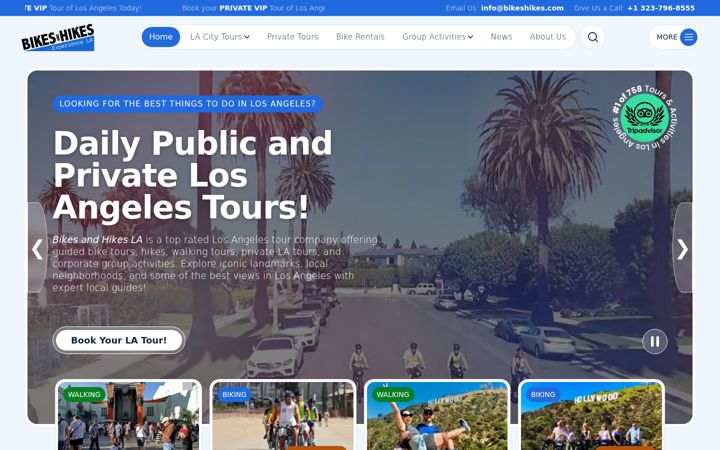 Screenshot of bikesandhikesla.com