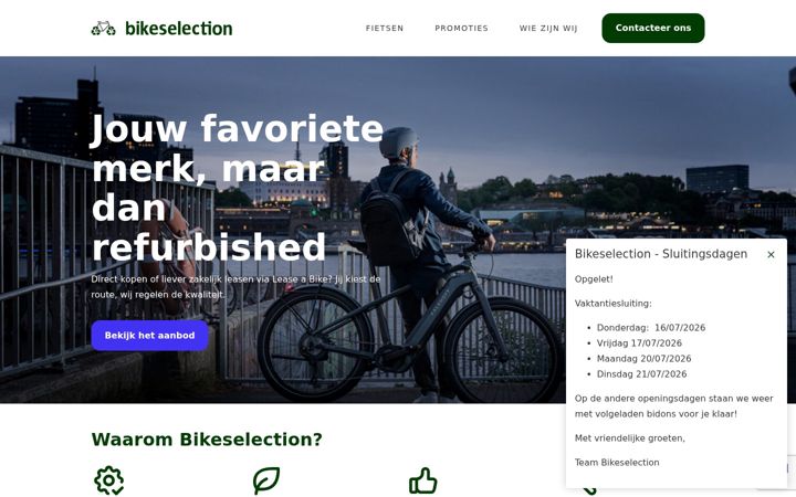 Screenshot of bikeselection.be