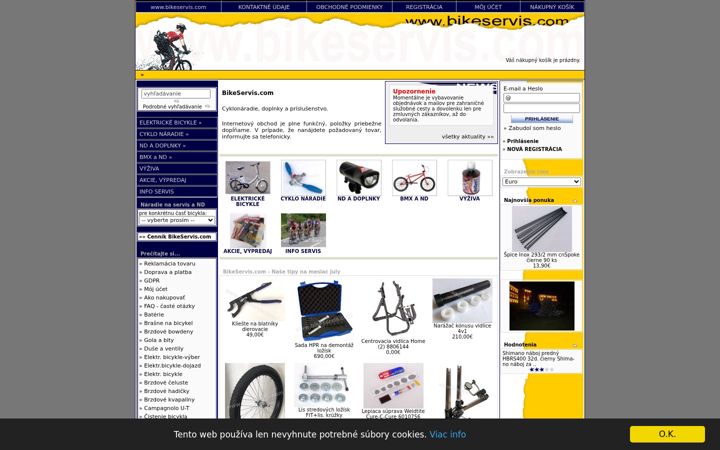 Screenshot of bikeservis.com