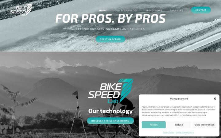 Screenshot of bikespeedlab.com