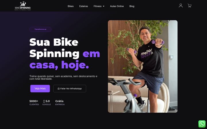 Екранна снимка на bikespinning.com.br