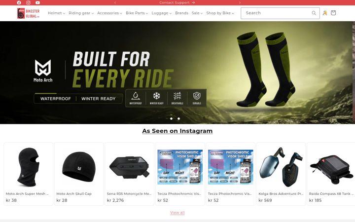 Screenshot of bikesterglobal.com