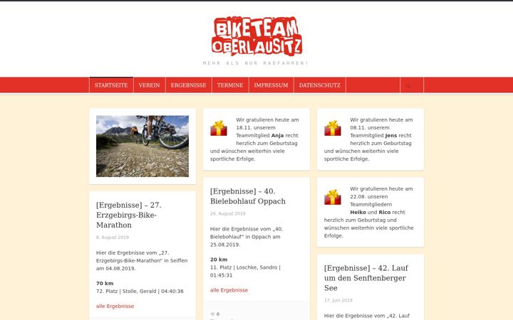 Screenshot of biketeam-oberlausitz.de