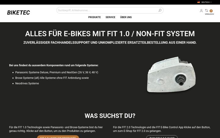 Skärmbild av biketec.ch