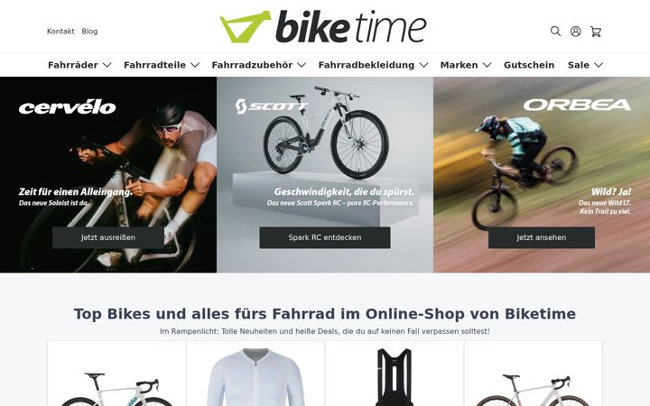 Ekrano kopija biketime.de