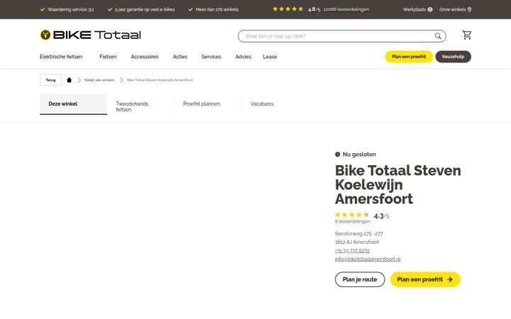 Screenshot of biketotaalamersfoort.nl
