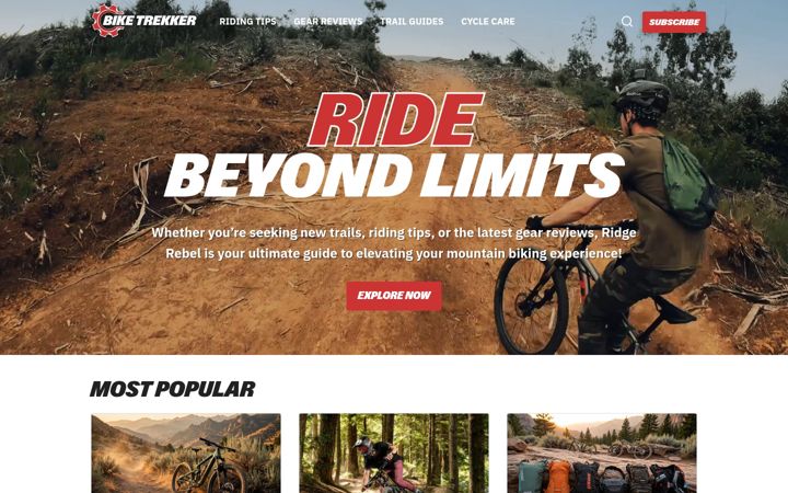 Screenshot of biketrekker.com