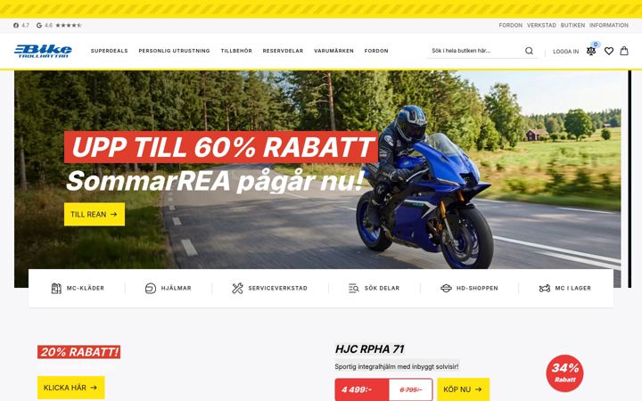 Screenshot of biketrollhattan.se