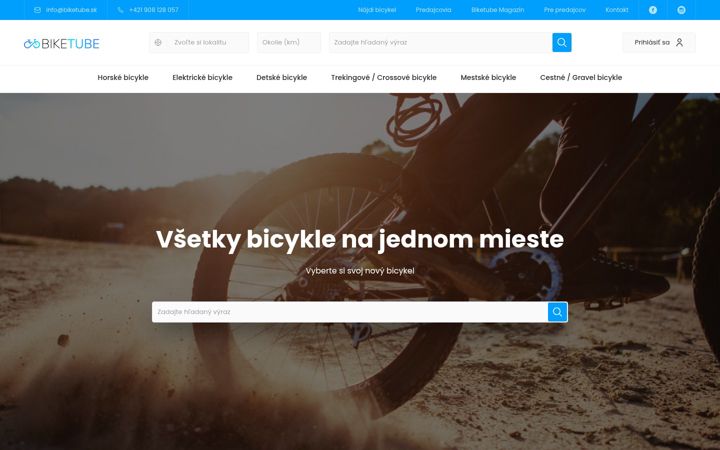 Screenshot of biketube.sk