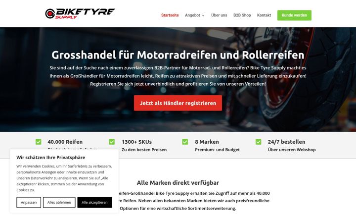 Screenshot of biketyresupply.de