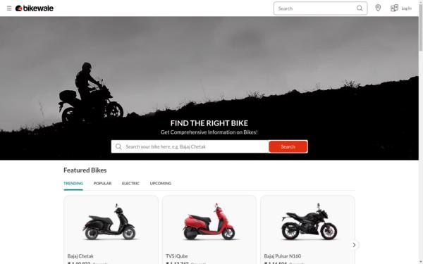Screenshot of bikewale.com