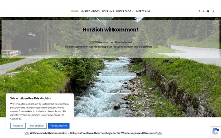 Skärmbild av bikewanderlust.de