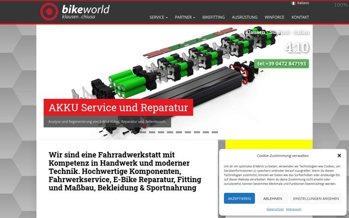 Screenshot of bikeworld.bz