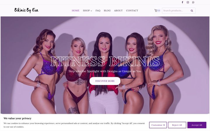 Screenshot of bikinisbyeva.com