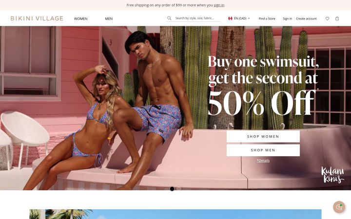 Skärmbild av bikinivillage.com