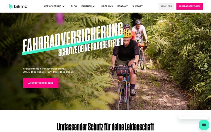 Screenshot of bikmo.at
