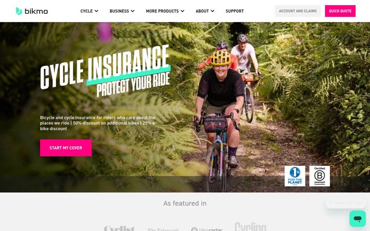 Screenshot of bikmo.com