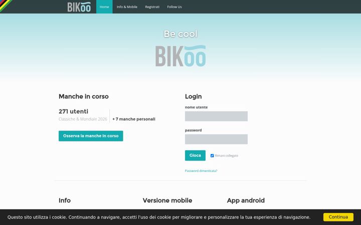 Skjámynd af bikoo.eu