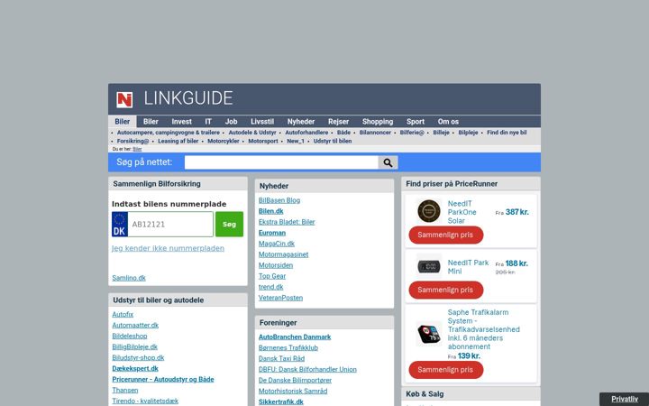 Screenshot of bil-guide.dk