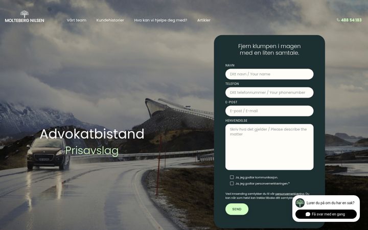 Screenshot of biladvokaten.as
