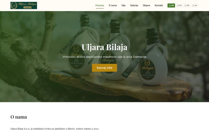 Screenshot of bilaja.hr