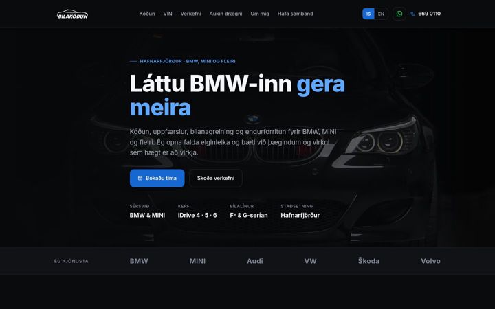 Screenshot of bilakodun.is