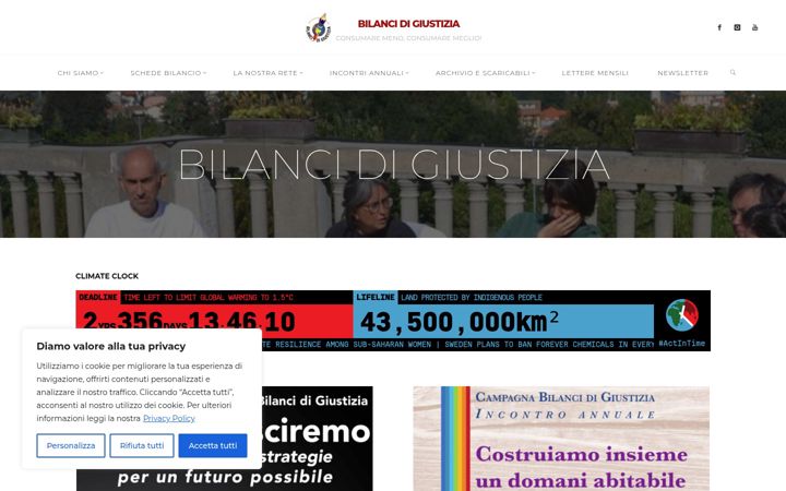 Screenshot von bilancidigiustizia.it