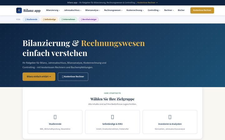 Screenshot of bilanz.app