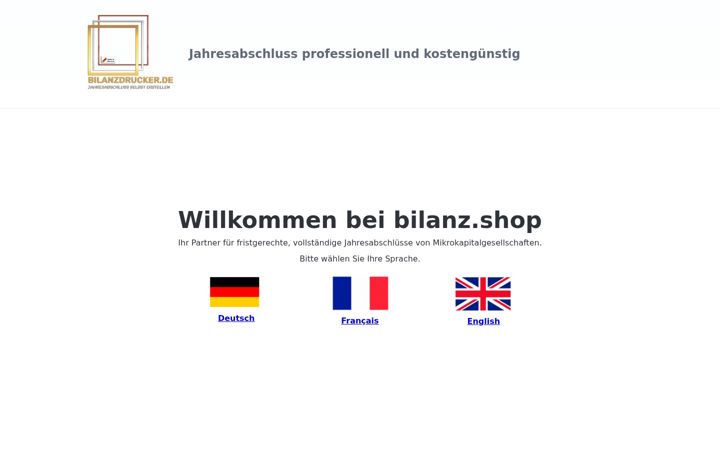 Screenshot of bilanz.shop