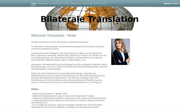 Screenshot of bilaterale-translation.de
