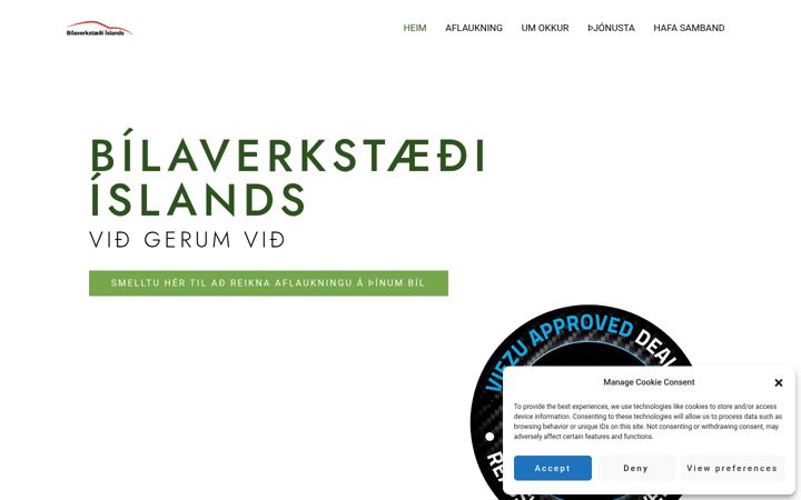 Screenshot of bilaverkstaediislands.is