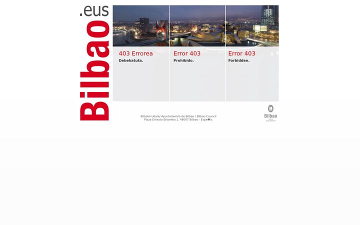 Screenshot of bilbao.eus