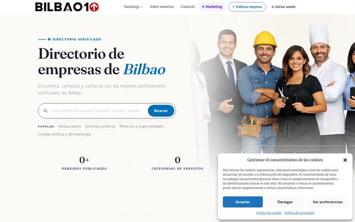 Screenshot of bilbao10.es