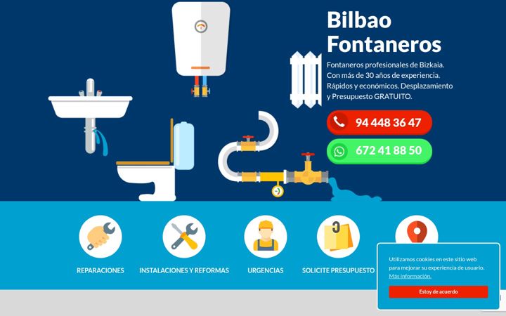 Screenshot of bilbaofontaneros.com