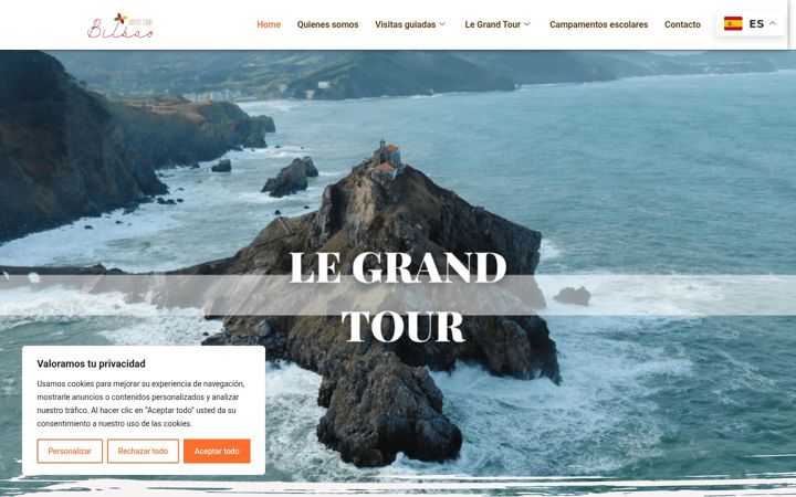 Screenshot of bilbaograndtour.com