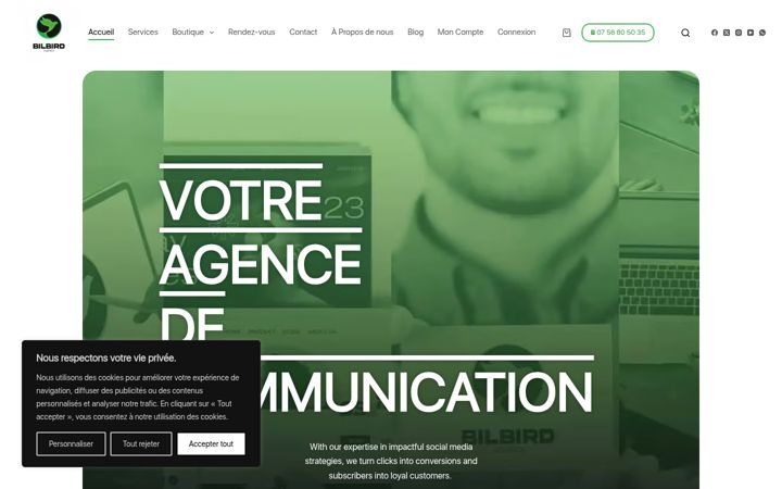 Screenshot of bilbird.com