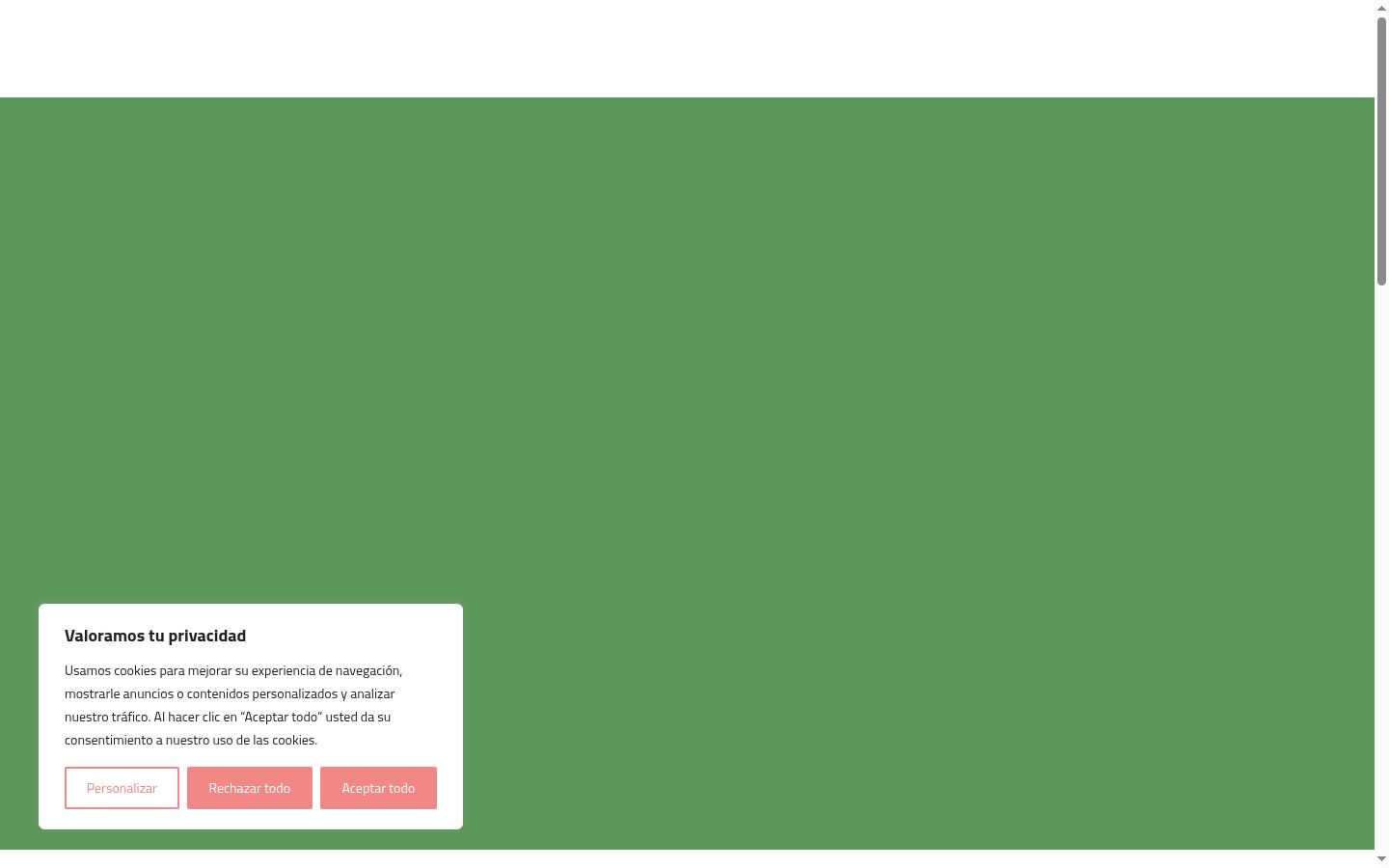 Screenshot of the consent banner shown before any interaction